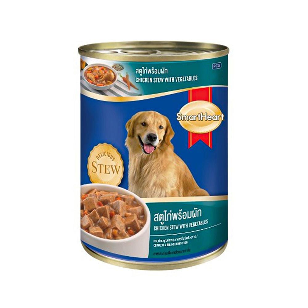อาหารเปียกสุนัข SMARTHEART CAN CHICKEN AND VETGETABLES 400 ก.