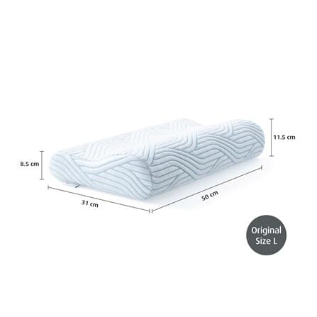 หมอนสุขภาพ เมมโมรี่โฟม TEMPUR ORIGINAL PILLOWS WITH SMARTCOOL ไซซ์ L 50x31x11.5 ซม. สีขาว_6