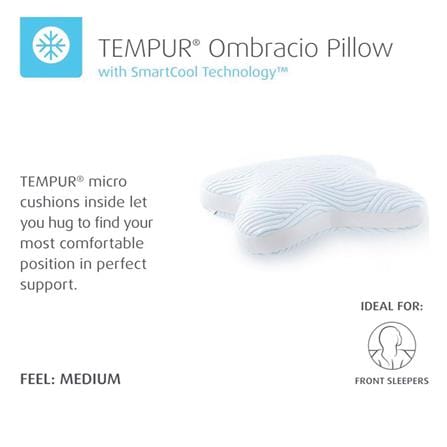 หมอนสุขภาพ เมมโมรี่โฟม TEMPUR OMBRACIO 60x50x14 ซม. สีขาว_5