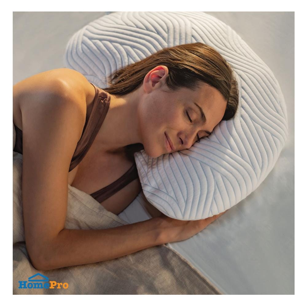 หมอนสุขภาพ เมมโมรี่โฟม TEMPUR SONATA PILLOW WITH SMARTCOOL ไซซ์ M 61x40x11 ซม. สีขาว