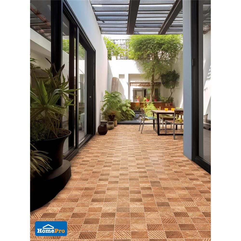 กระเบื้องพื้นพอร์ซเลน  TARA 40x40 ซม. เซน น้ำตาล A 0.96 ตร.ม.