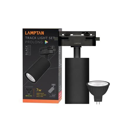 แทรคไลท์ LED LAMPTAN TRACK PROLONG SET 7 วัตต์ WARM WHITE สีดำ_4