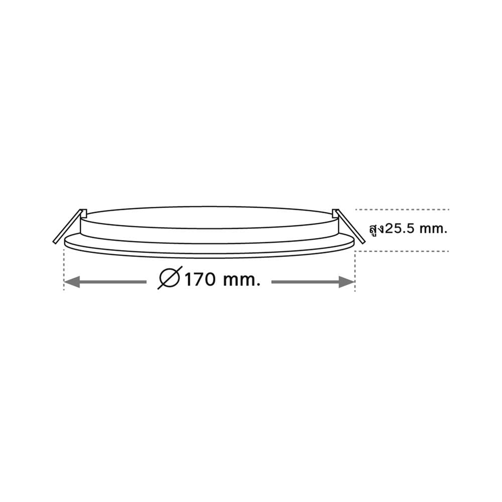 ดาวน์ไลท์ LED SHINING LCDLSG3RO12W40 6.7 นิ้ว 12 วัตต์ COOL WHITE สีขาว