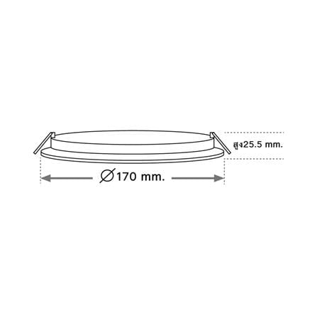 ดาวน์ไลท์ LED SHINING LCDLSG3RO12W40 6.7 นิ้ว 12 วัตต์ COOL WHITE สีขาว_7