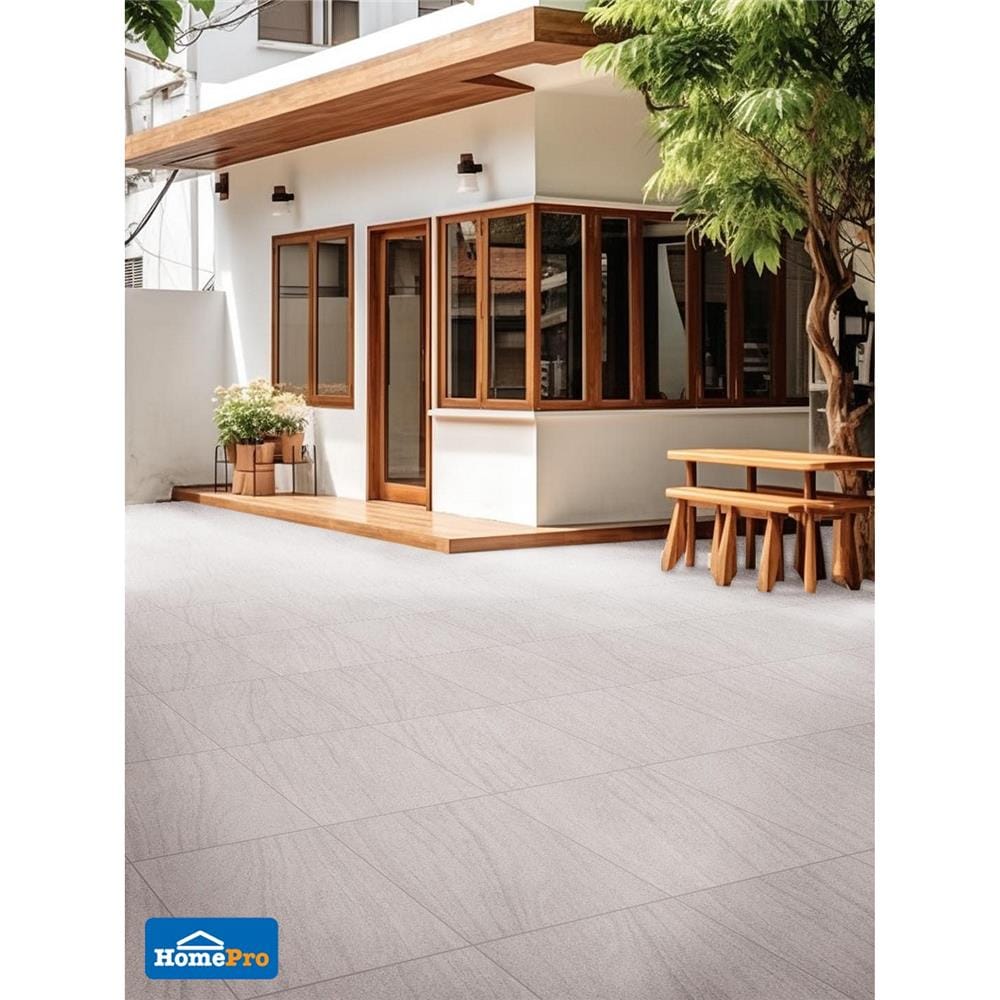 กระเบื้องพื้นพอร์ซเลน  40x40 ซม. CERGRES ดามาร่า เทาอ่อน A 0.96 ตร.ม.