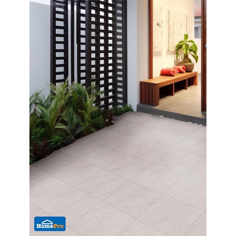 กระเบื้องพื้นพอร์ซเลน  40x40 ซม. CERGRES ดามาร่า เทาอ่อน A 0.96 ตร.ม.