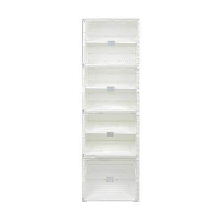 กล่องรองเท้า 7 ช่อง STACKO CLAIRE 40x34x132 ซม. สีขาว/ใส_2
