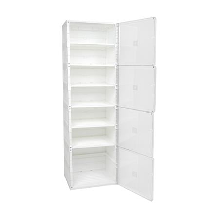 กล่องรองเท้า 7 ช่อง STACKO CLAIRE 40x34x132 ซม. สีขาว/ใส_3