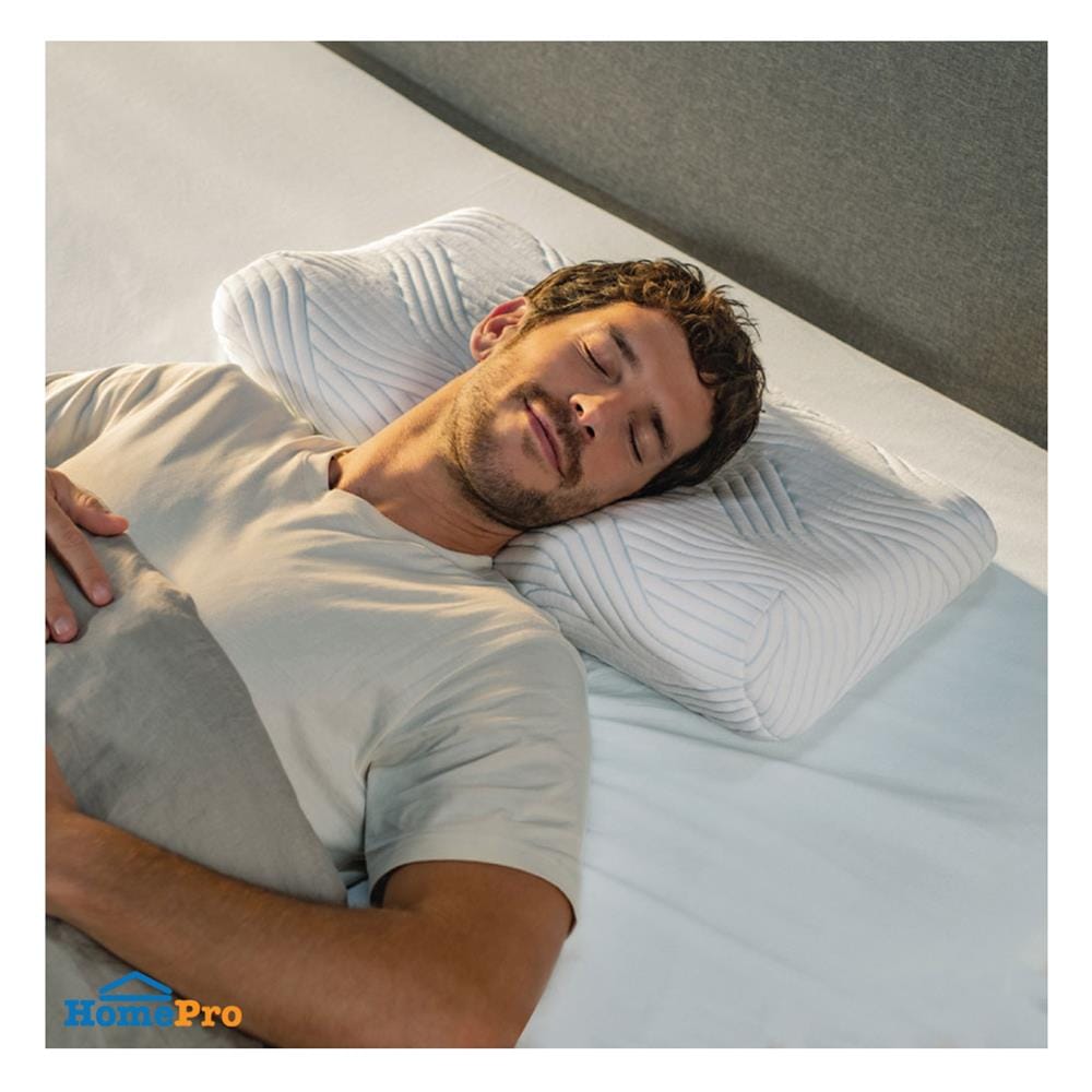 หมอนสุขภาพ เมมโมรี่โฟม TEMPUR MILLENNIUM PILLOW WITH SMARTCOOL TECHNOLOGY ไซซ์ M 54x32x11 ซม. สีขาว