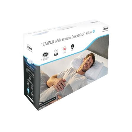 หมอนสุขภาพ เมมโมรี่โฟม TEMPUR MILLENNIUM PILLOW WITH SMARTCOOL TECHNOLOGY ไซซ์ M 54x32x11 ซม. สีขาว_1