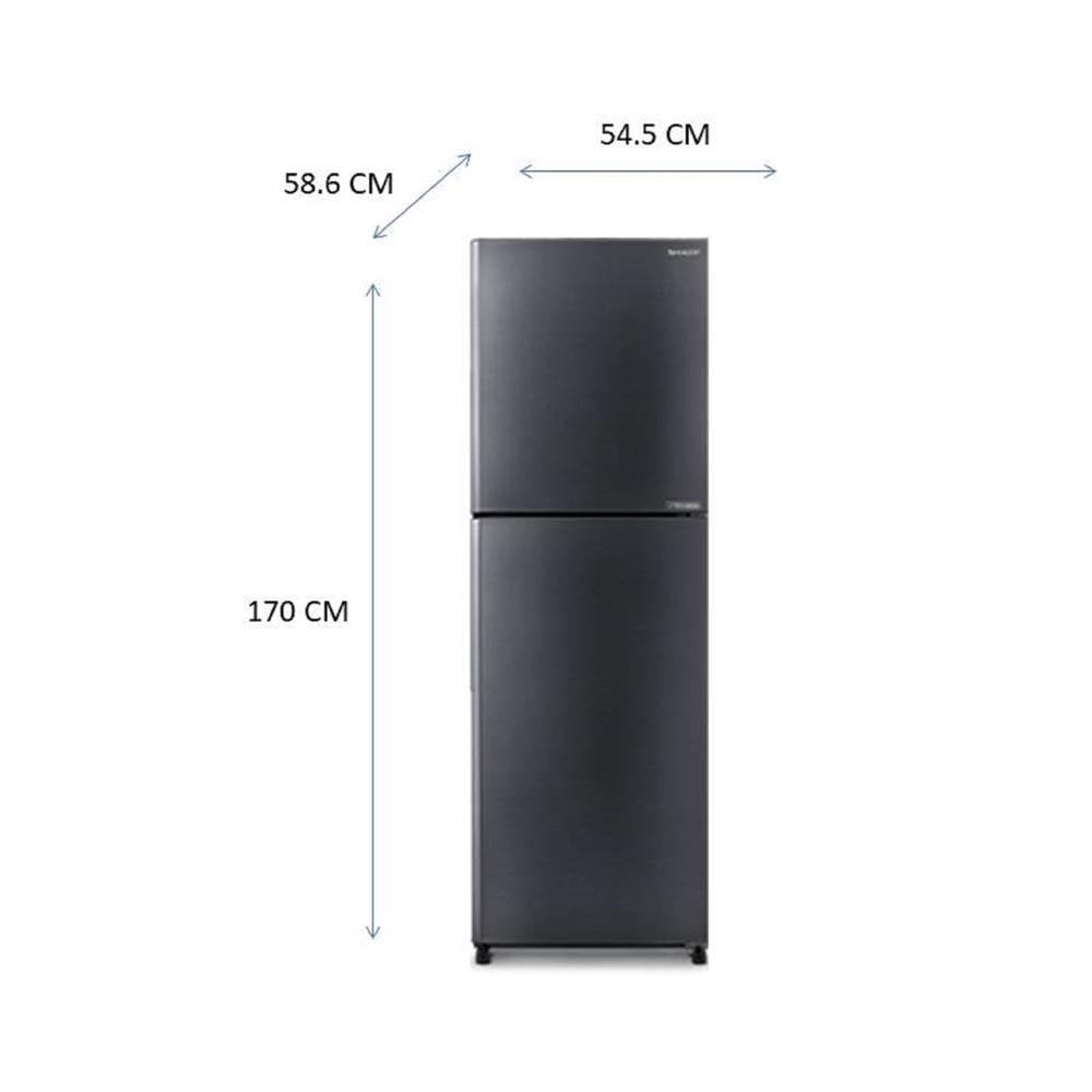 ตู้เย็น 2 ประตู SHARP SJ-XP260T-DK 8.9 คิว สีเงินเข้ม