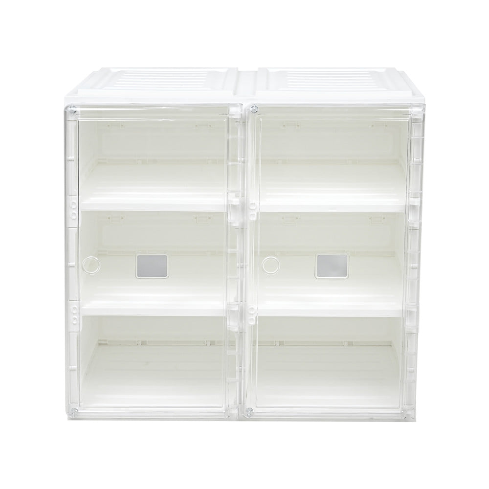 กล่องรองเท้า 6 ช่อง STACKO CLAIRE 53x34x51 ซม. สีขาว/ใส