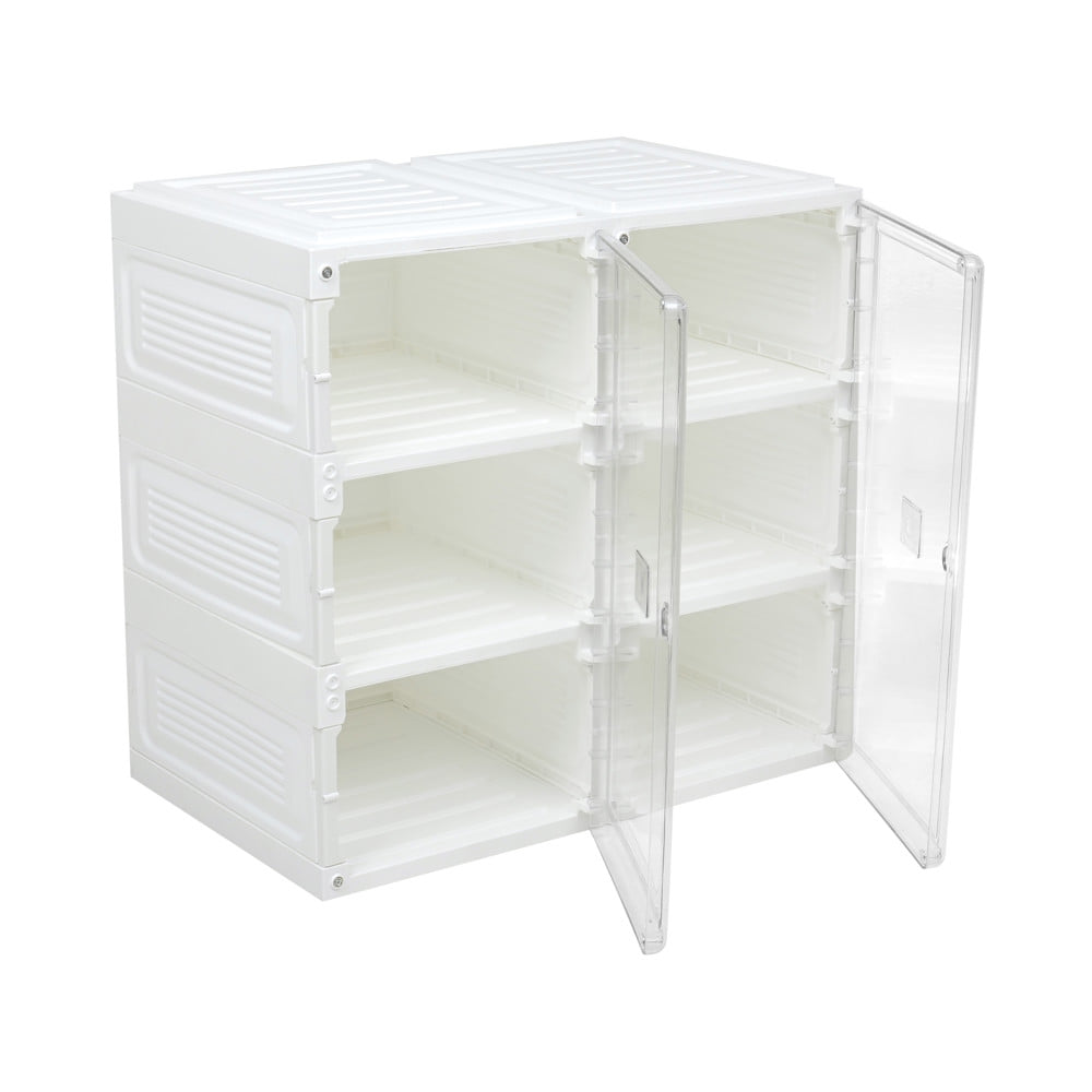 กล่องรองเท้า 6 ช่อง STACKO CLAIRE 53x34x51 ซม. สีขาว/ใส