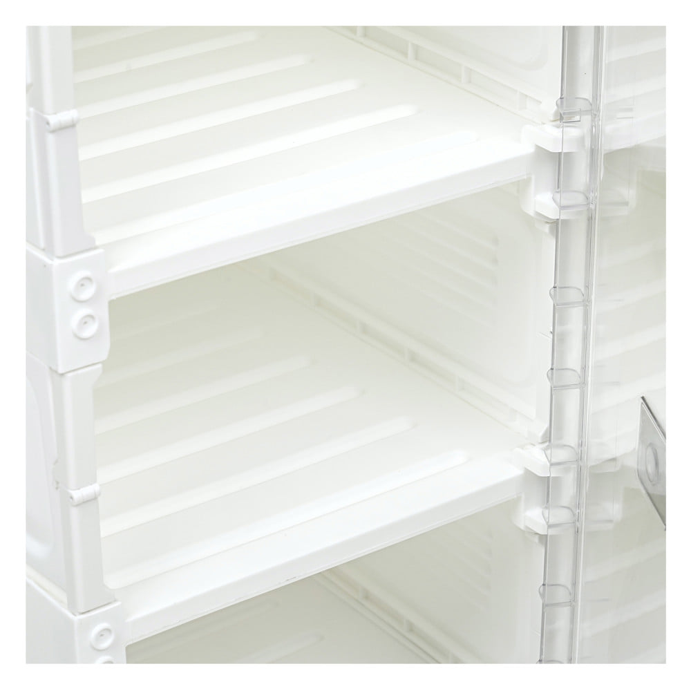 กล่องรองเท้า 6 ช่อง STACKO CLAIRE 53x34x51 ซม. สีขาว/ใส