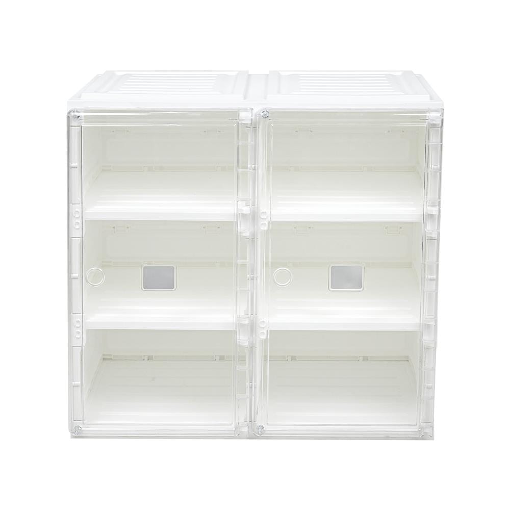 กล่องรองเท้า 6 ช่อง STACKO CLAIRE 53x34x51 ซม. สีขาว/ใส