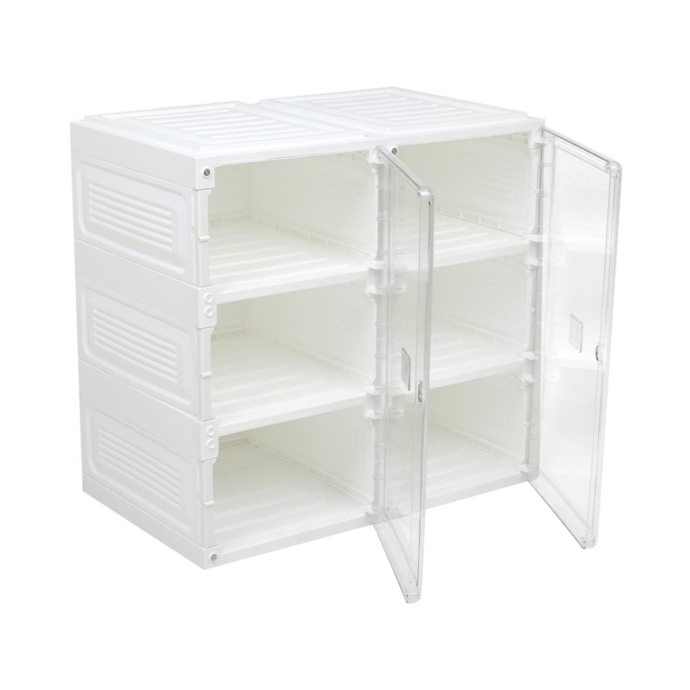 กล่องรองเท้า 6 ช่อง STACKO CLAIRE 53x34x51 ซม. สีขาว/ใส