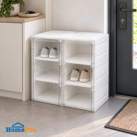 กล่องรองเท้า 6 ช่อง STACKO CLAIRE 53x34x51 ซม. สีข...