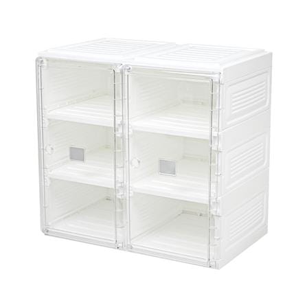 กล่องรองเท้า 6 ช่อง STACKO CLAIRE 53x34x51 ซม. สีขาว/ใส