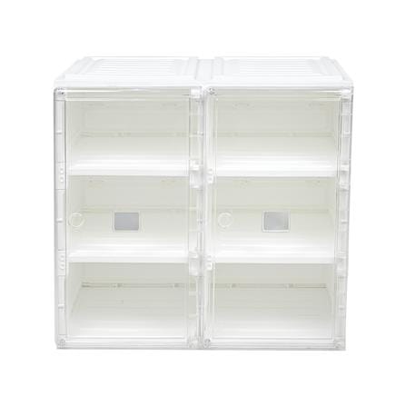 กล่องรองเท้า 6 ช่อง STACKO CLAIRE 53x34x51 ซม. สีขาว/ใส_2