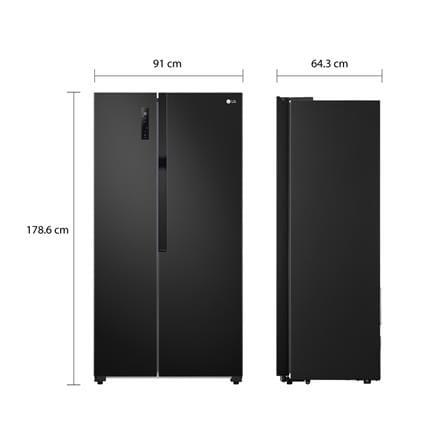 ตู้เย็น SIDE BY SIDE LG GC-B187JBAM.AHBPLMT 18.3 คิว สีดำ_6