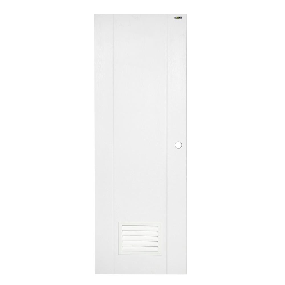 ประตูห้องน้ำ UPVC AZLE PSW20 เกล็ดล่าง 70X200 ซม. สีขาว เจาะลูกบิด