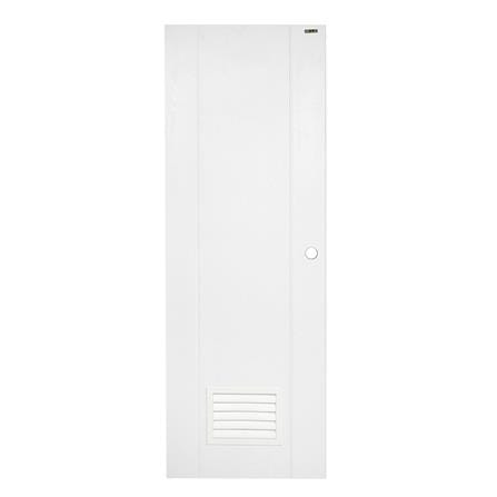 ประตูห้องน้ำ UPVC AZLE PSW20 เกล็ดล่าง 70X200 ซม. สีขาว เจาะลูกบิด