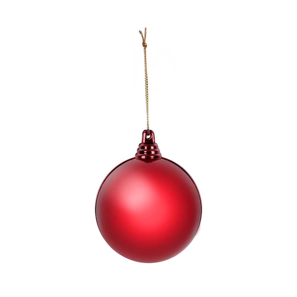 ชุดบอลตกแต่ง SIAMXMAS 6 ซม. สีแดง (แพ็ก 6 ชิ้น)