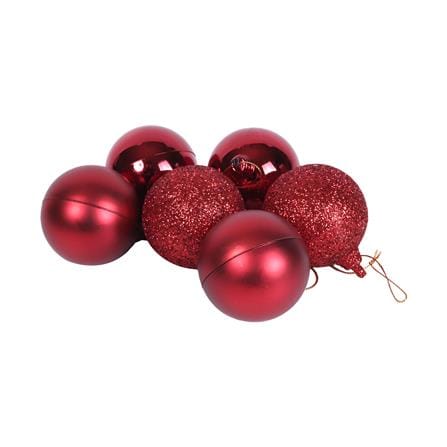 ชุดบอลตกแต่ง SIAMXMAS 6 ซม. สีแดง (แพ็ก 6 ชิ้น)_0