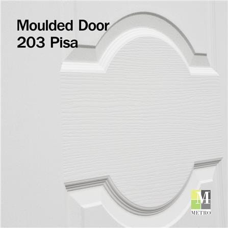 ประตูภายใน HDF METRO PISA 203 สุพรรณพฤกษ์ 80X200 ซม. สีรองพื้น ไม่เจาะลูกบิด_2