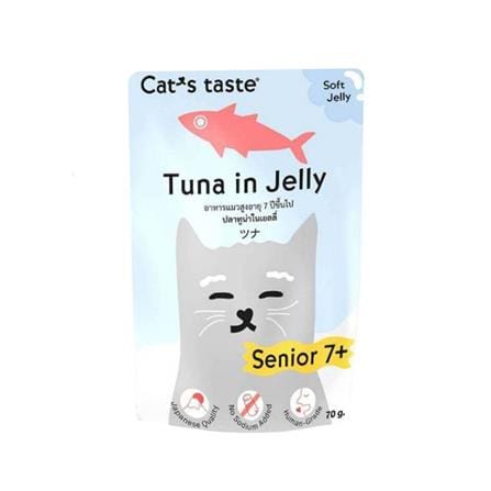 อาหารเปียกแมว CATS TASTE SENIOR TUNA IN JELLY 70 ก._0