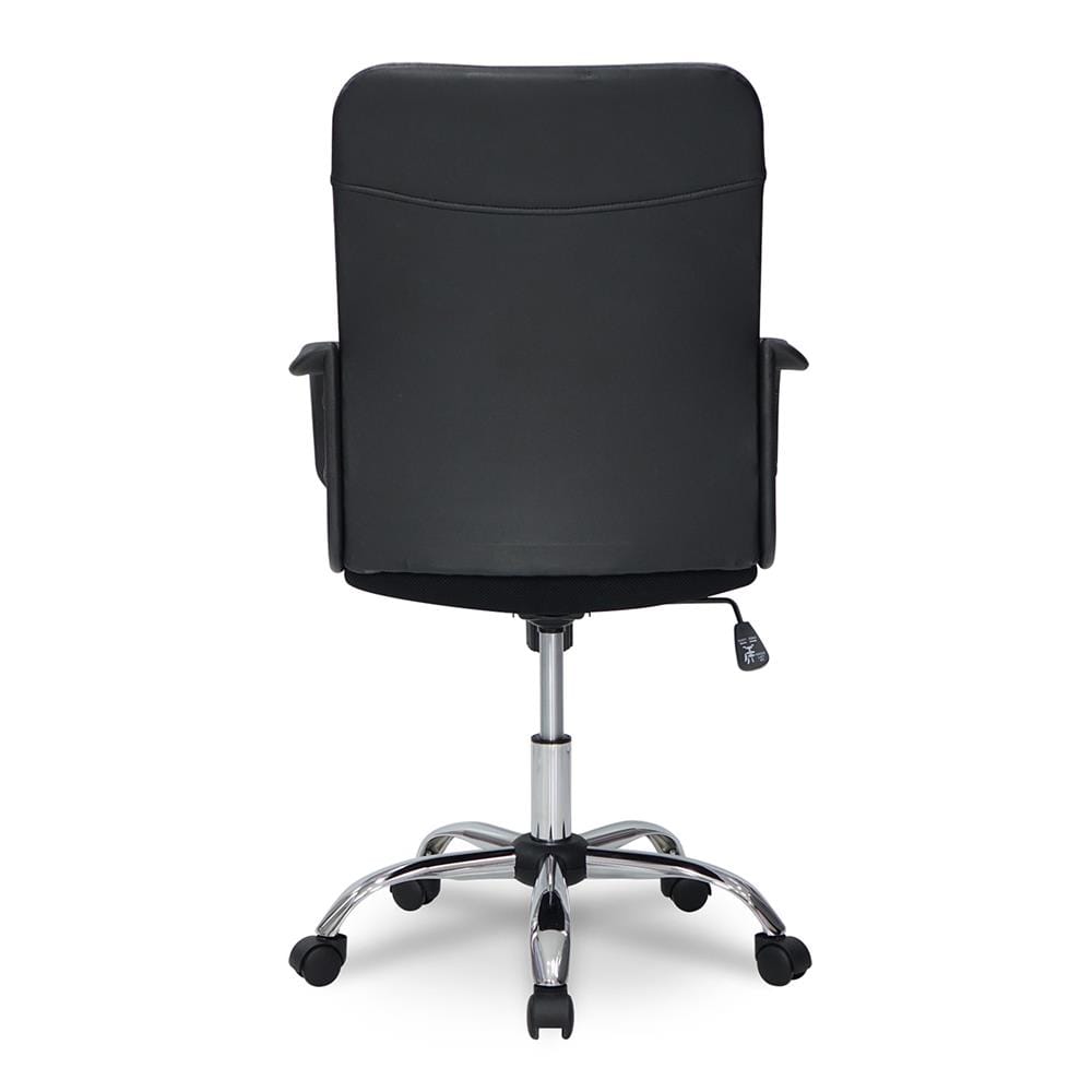 เก้าอี้สำนักงาน SURE DIAMOND PL-1232L PVC สีดำ