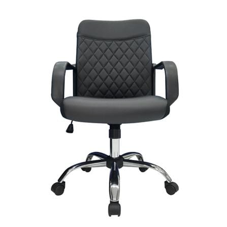 เก้าอี้สำนักงาน SURE DIAMOND PL-1232L PVC สีดำ_1