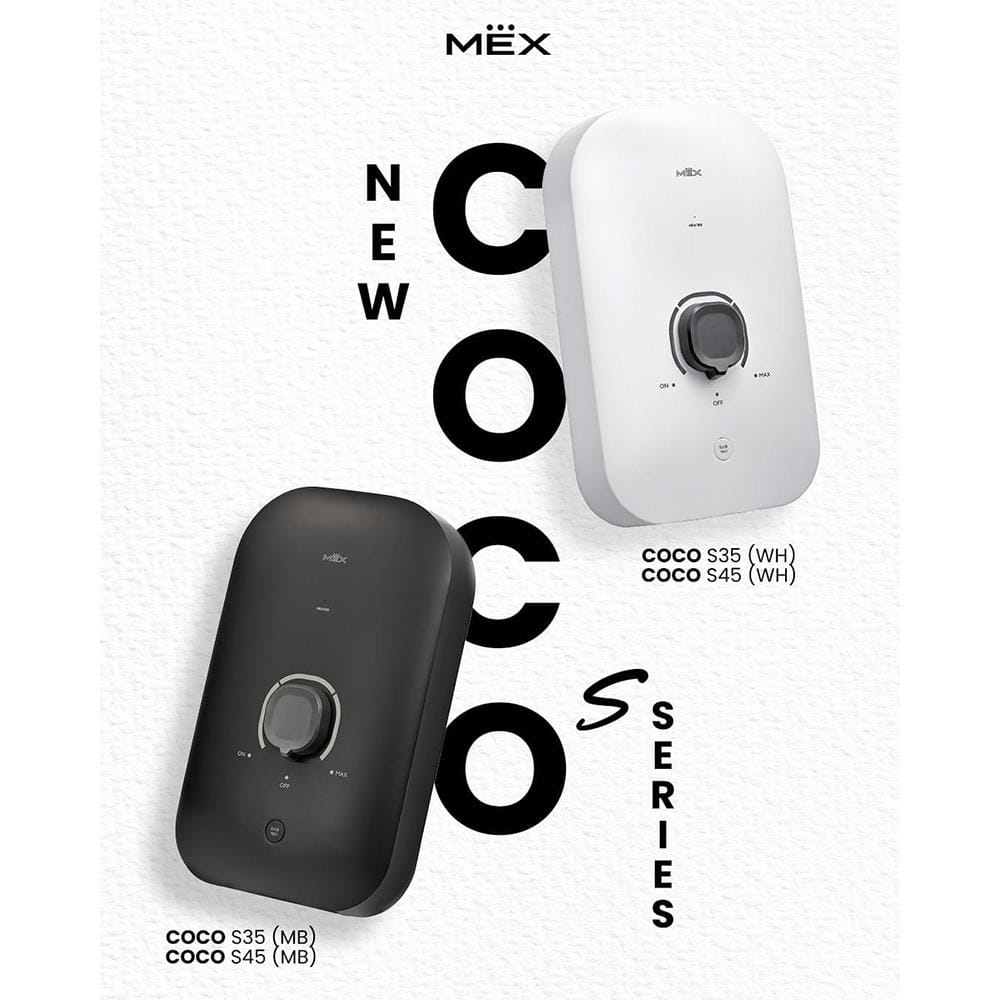 เครื่องทำน้ำอุ่น MEX COCO S45 4500 วัตต์ สีขาว