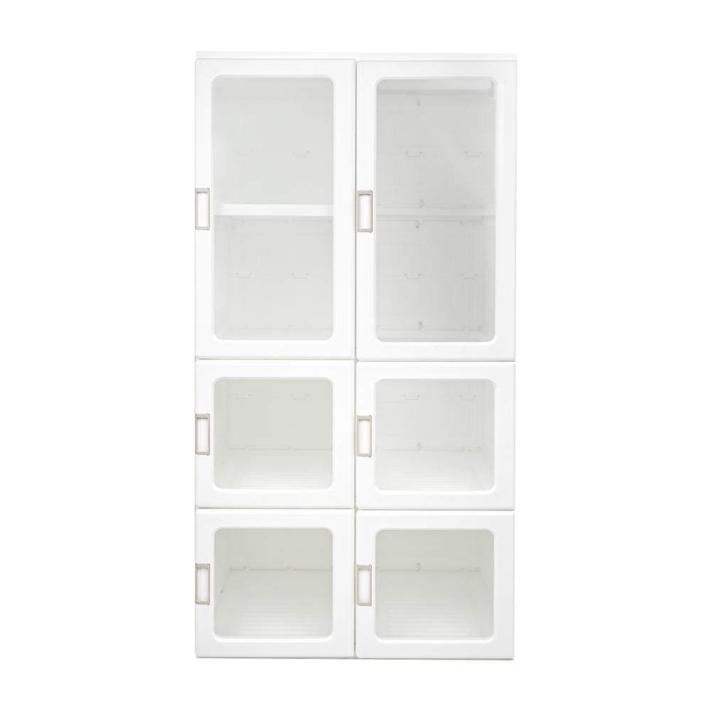 ตู้เสื้อผ้าพับเก็บได้ 4 ชั้น STACKO CLAIRE 69x50x136 ซม. สีขาว