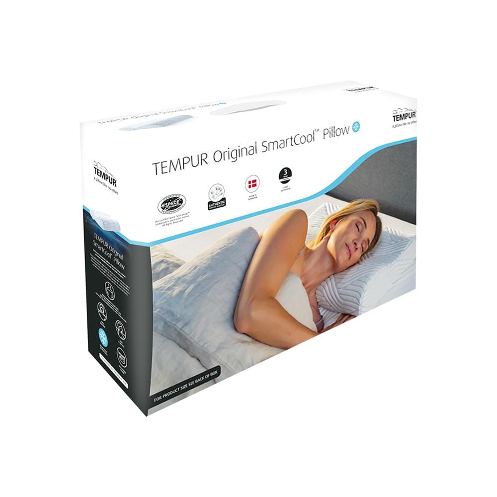 หมอนสุขภาพ เมมโมรี่โฟม TEMPUR ORIGINAL PILLOWS WITH SMARTCOOL TECHNOLOGY ไซซ์ M 50x31x10 ซม. สีขาว