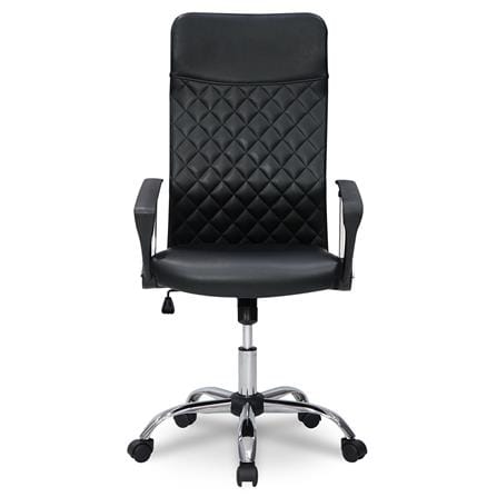 เก้าอี้สำนักงาน SURE DIAMOND PL-1232H PVC สีดำ_2