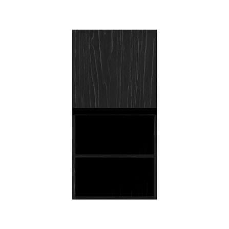 ตู้แขวนเดี่ยวบานเรียบพร้อมชั้น JUPITER SILKY OAK 40x80 ซม. สีดำ_1