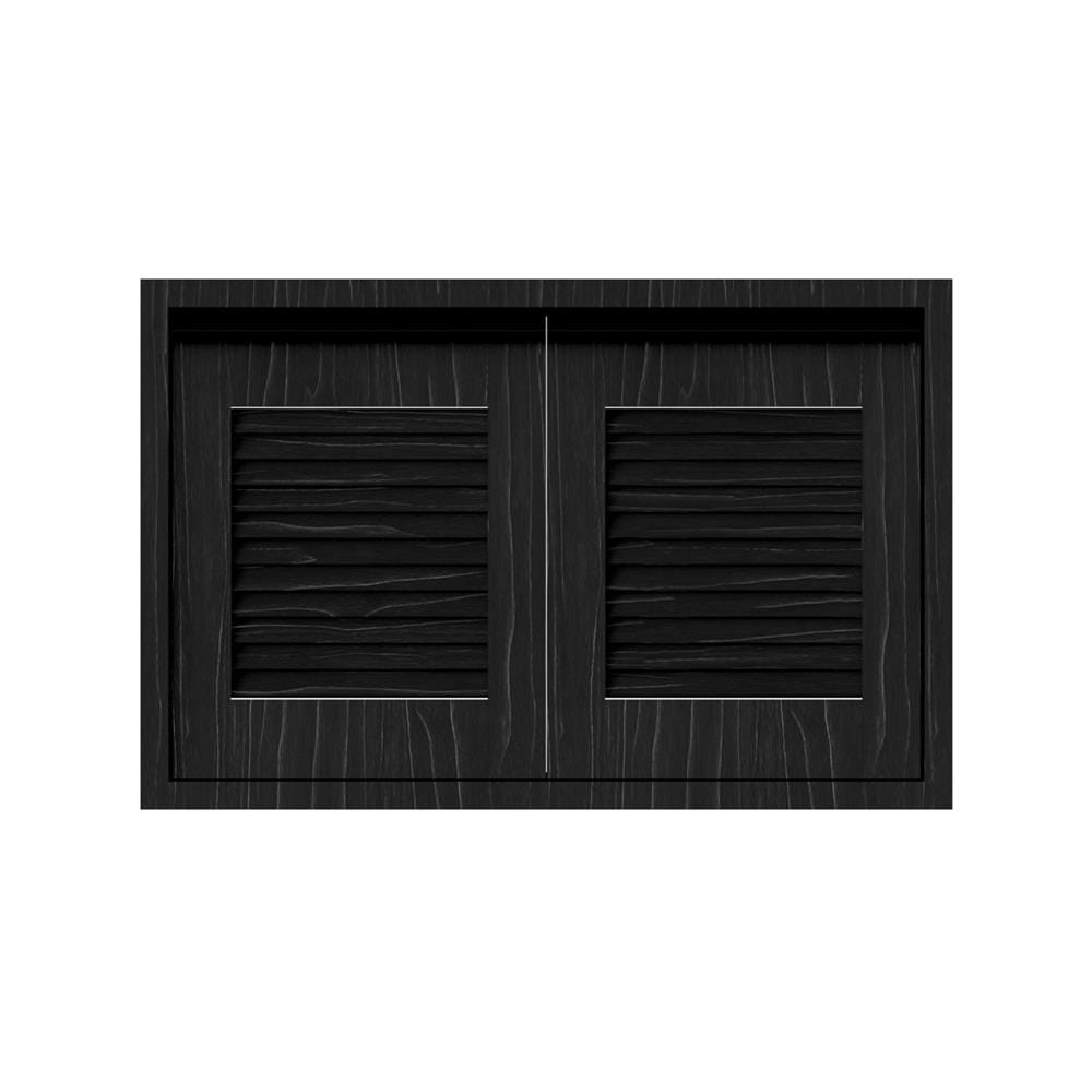 บานคู่ใต้เตาเกล็ดเต็ม JUPITER SILKY OAK 87x57 ซม. สีดำ