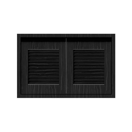 บานคู่ใต้เตาเกล็ดเต็ม JUPITER SILKY OAK 87x57 ซม. สีดำ