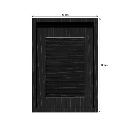 บานซิงค์เดี่ยวเกล็ดเต็ม JUPITER SILKY OAK 47x67 ซม. สีดำ_4