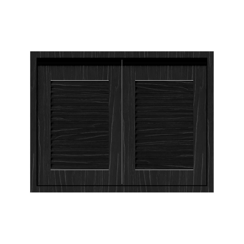 บานซิงค์คู่เกล็ดเต็ม JUPITER SILKY OAK 87x67 ซม. สีดำ