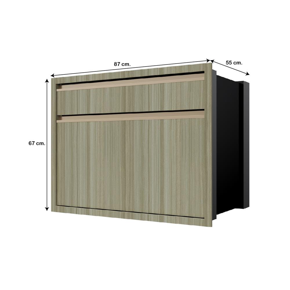 ตู้ลิ้นชัก 2 ชั้น JUPITER SILKY TEAK 87x67 ซม. สีน้ำตาล