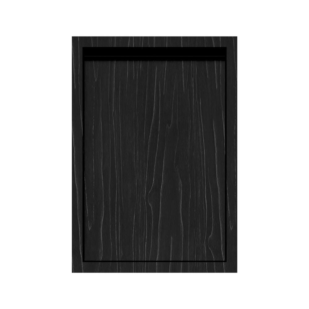บานซิงค์เดี่ยวเรียบ JUPITER SILKY OAK 47x67 ซม. สีดำ