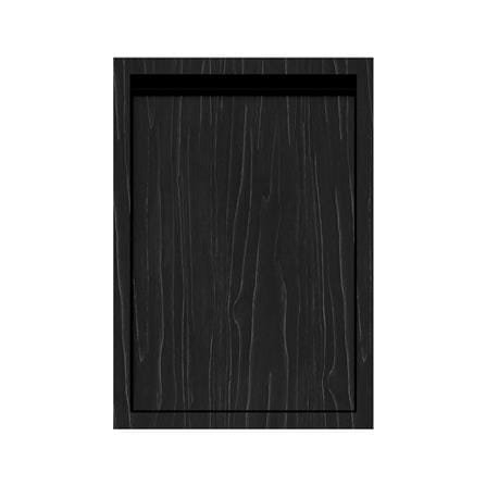 บานซิงค์เดี่ยวเรียบ JUPITER SILKY OAK 47x67 ซม. สีดำ