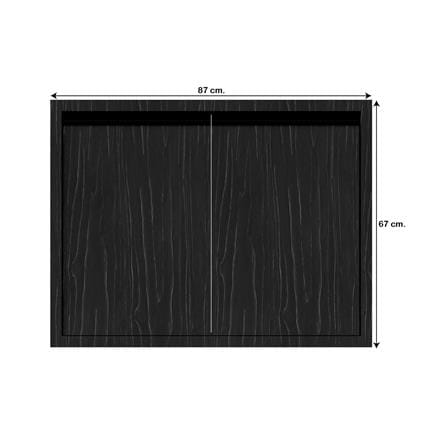 บานซิงค์คู่เรียบ JUPITER SILKY OAK 87x67 ซม. สีดำ_3