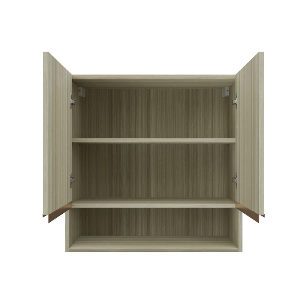 ตู้แขวนคู่บานทึบพร้อมชั้นโล่ง JUPITER SILKY TEAK 80x80 ซม. สีน้ำตาล