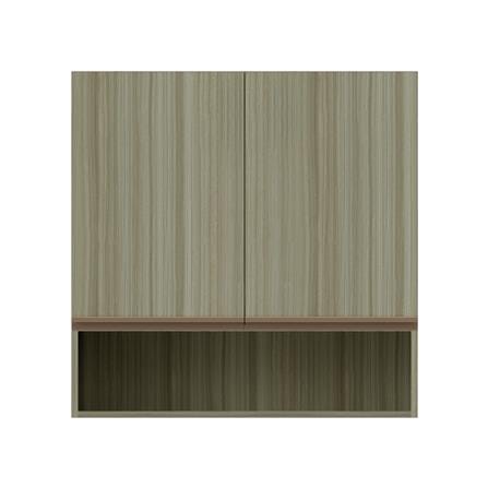 ตู้แขวนคู่บานทึบพร้อมชั้นโล่ง JUPITER SILKY TEAK 80x80 ซม. สีน้ำตาล_1