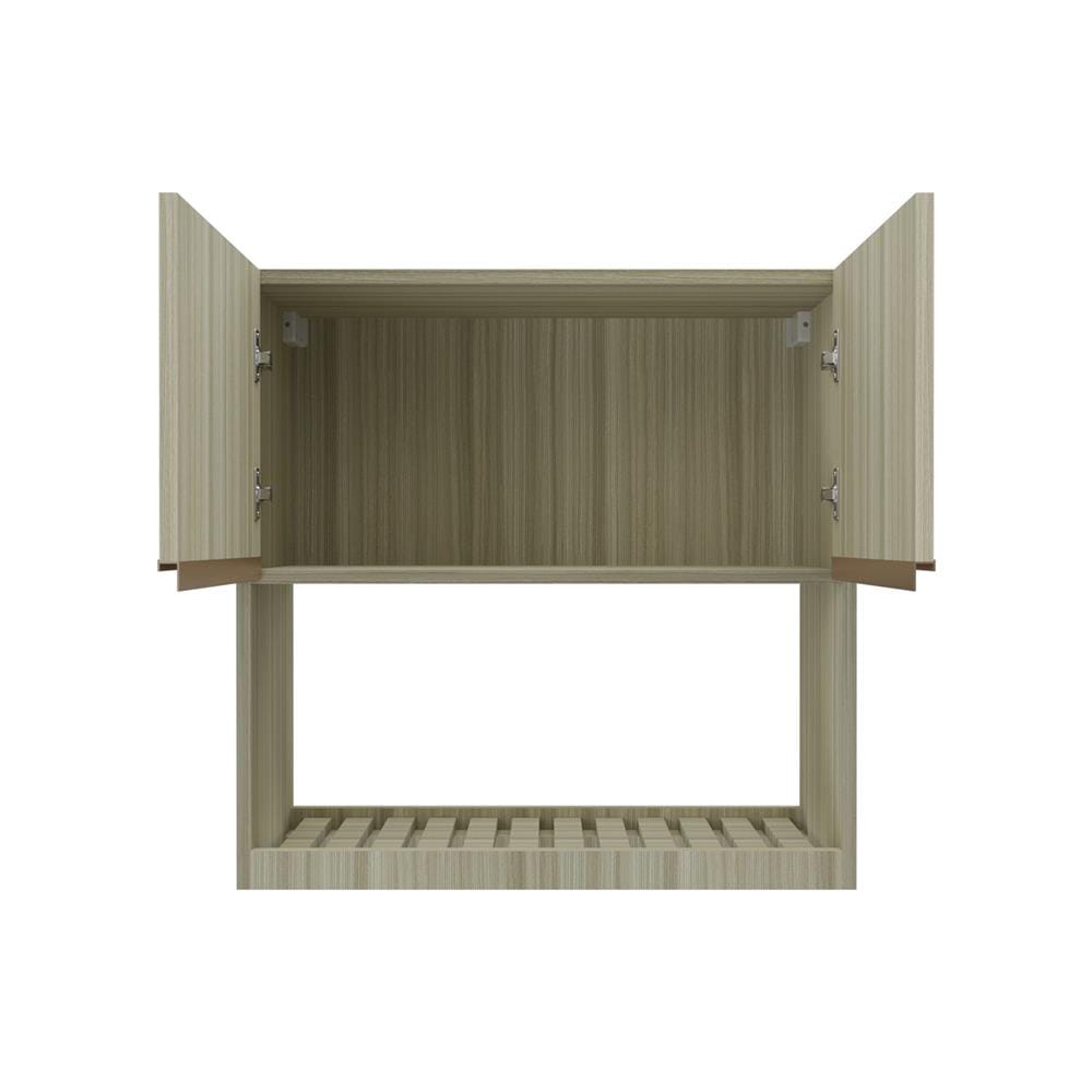 ตู้แขวนคู่พร้อมที่คว่ำจาน JUPITER SILKY TEAK 80x80 ซม. สีน้ำตาล