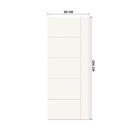 ประตูภายใน HDF METRO LINEA 05 80X200 ซม. สีขาว ไม่เจาะลูกบิด_3