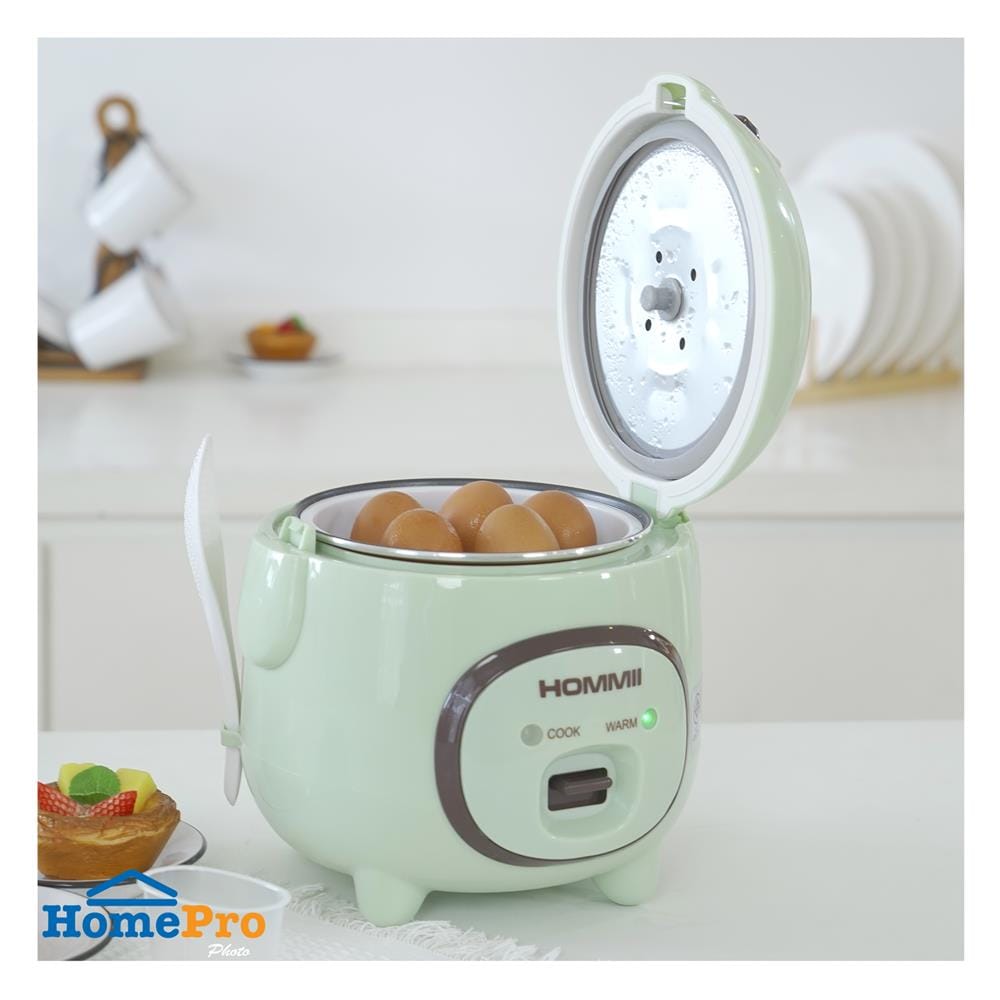 หม้อหุงข้าว MANUAL HOMMII OT-RF03 0.6 ลิตร สีเขียว